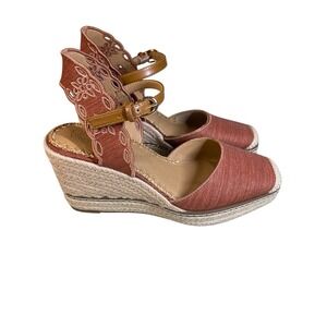 Crown Vintage Espadrille Wedge Platform Sandal Shoe Summer Comfort Women's 8